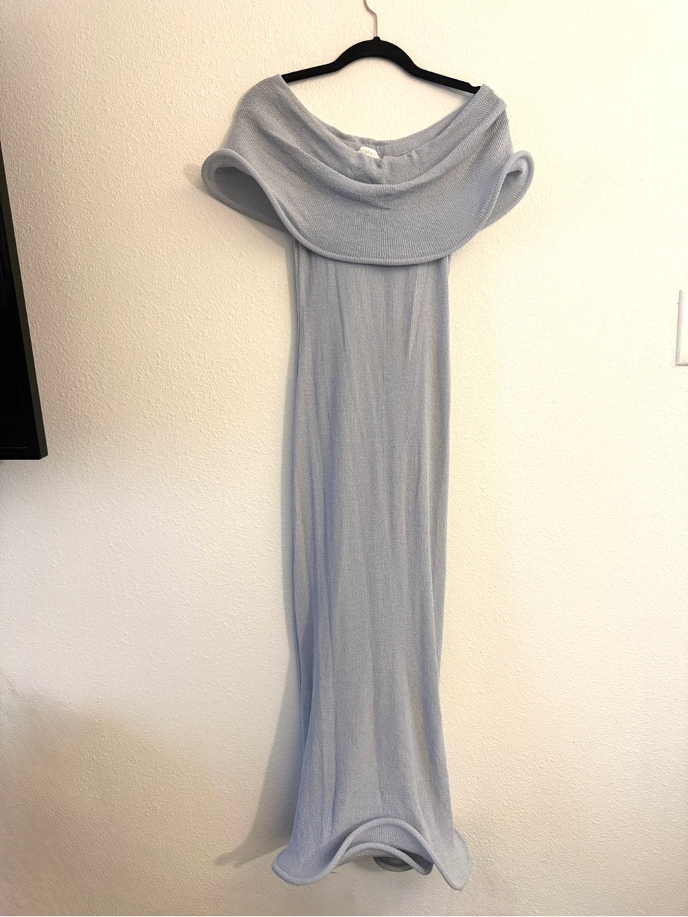 Meshki Pale Blue Off-Shoulder Maxi Dress